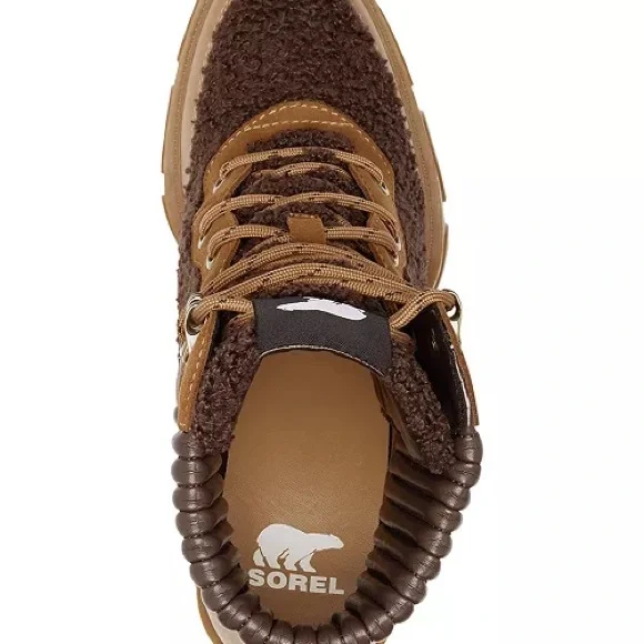 SOREL Brex Cozy Mixed-Media Lace-Up Booties - Picture 6 of 9